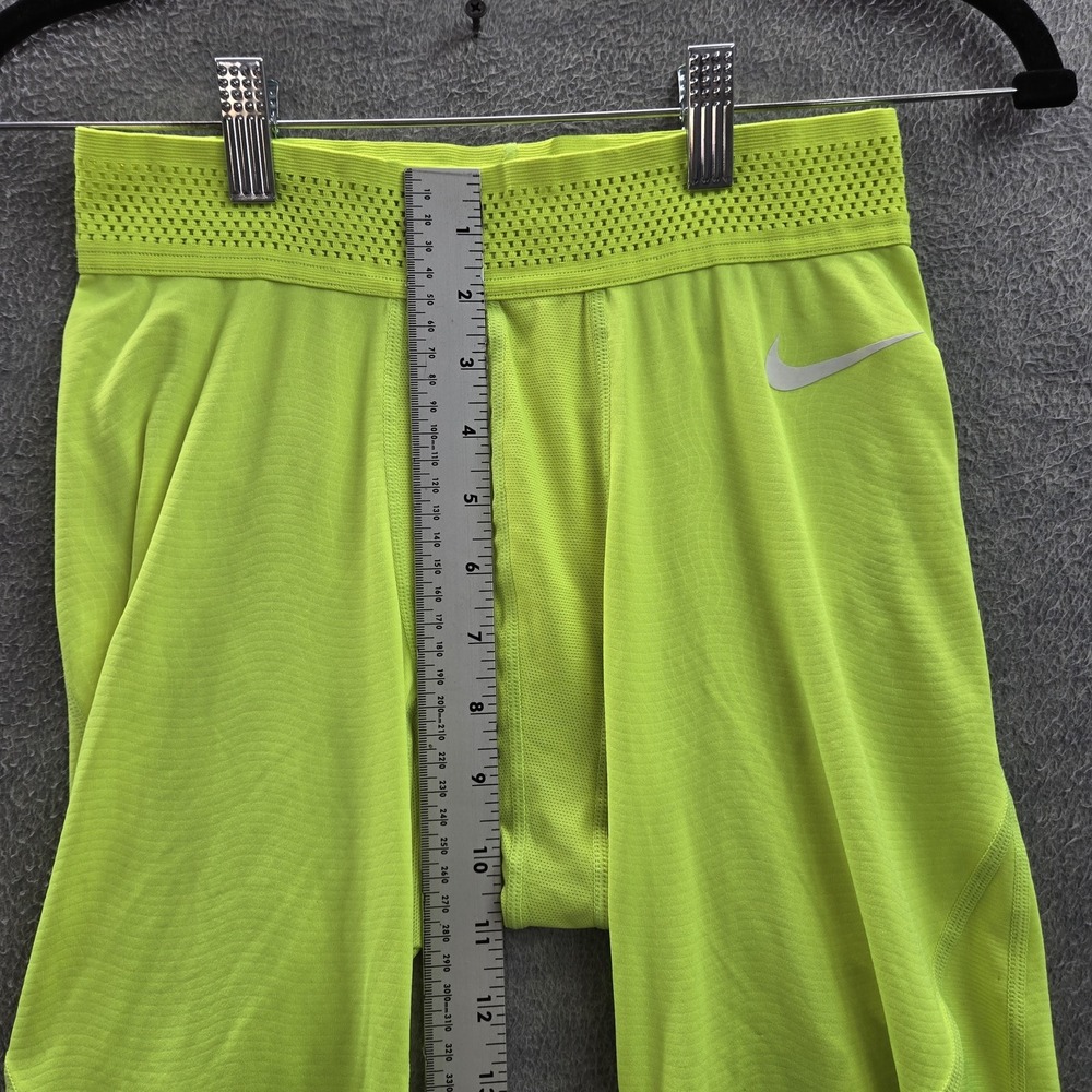 Nike Pro Men Activewear Pants M Green Compression Hypercool 19" Inseam - Picture 9 of 13